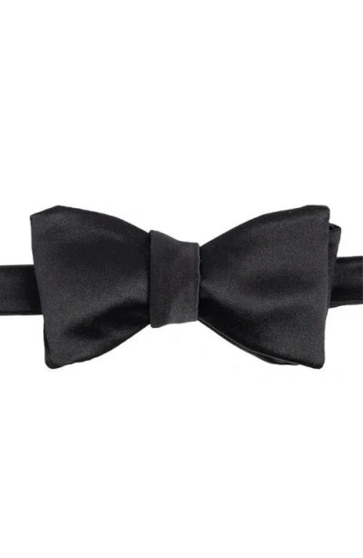 Brooklyn Brigade Solid Satin Bow Tie In Black