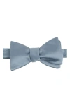 Brooklyn Brigade Solid Satin Bow Tie In Dusty Blue