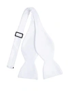 Brooklyn Brigade Solid Satin Bow Tie In White