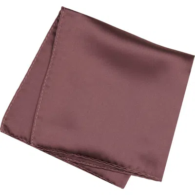 Brooklyn Brigade Solid Satin Pocket Square In Purple
