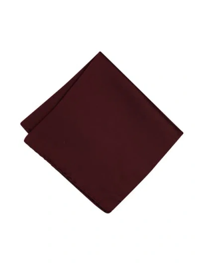 Brooklyn Brigade Solid Satin Pocket Square In Burgundy