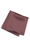 Brooklyn Brigade Solid Satin Pocket Square In Dark Mauve
