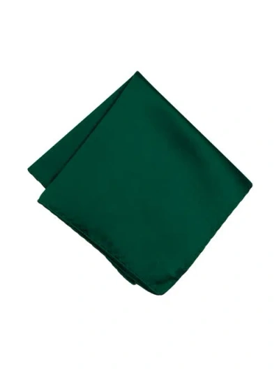 Brooklyn Brigade Solid Satin Pocket Square In Emerald