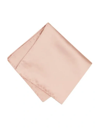 Brooklyn Brigade Solid Satin Pocket Square In Pale Blush
