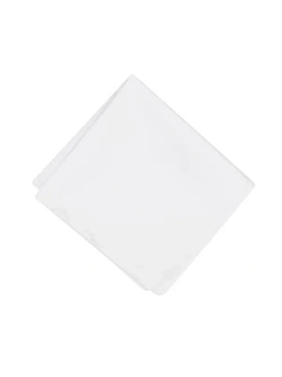 Brooklyn Brigade Solid Satin Pocket Square In White