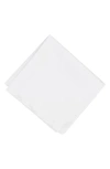 Brooklyn Brigade Solid Satin Pocket Square In White