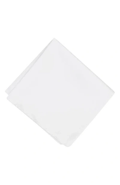 Brooklyn Brigade Solid Satin Pocket Square In White
