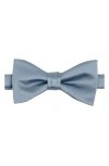 Brooklyn Brigade Solid Satin Pre-tied Bow Tie In Dusty Blue