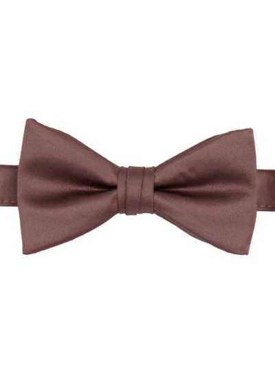 Brooklyn Brigade Solid Satin Pre-tied Bow Tie In Dark Mauve