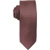 Brooklyn Brigade Solid Satin Tie In Brown