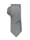 Brooklyn Brigade Solid Satin Tie In Gray
