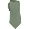 Brooklyn Brigade Solid Satin X-long Tie In Green
