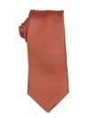Brooklyn Brigade Solid Satin X-long Tie In Brown