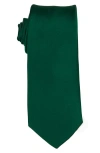 Brooklyn Brigade Solid Satin X-long Tie In Emerald