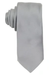 Brooklyn Brigade Solid Satin X-long Tie In Slate