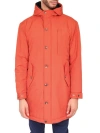 Brooklyn Brigade Solid Utility Parka Jacket In Orange