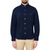 Brooklyn Brigade Solid Waffle Knit Shirt Jacket In Navy