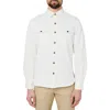 Brooklyn Brigade Solid Waffle Knit Shirt Jacket In White
