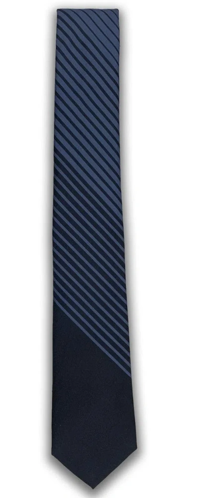 Brooklyn Brigade Variegated Stripe Cotton Tie In Blue