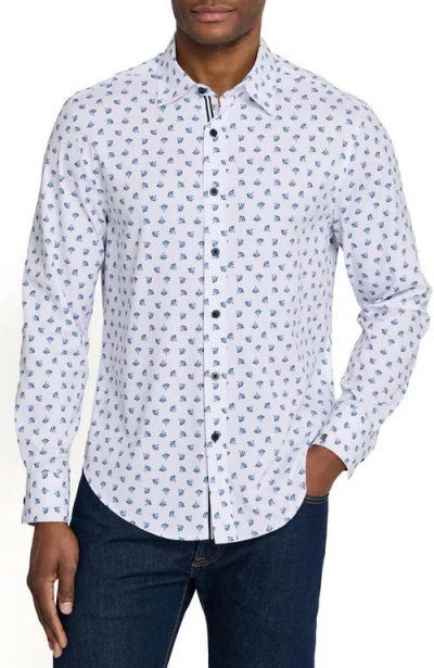 Brooklyn Brigade Whyte Spring Long Sleeve Performance Shirt In White