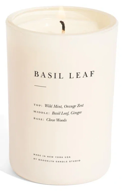 Brooklyn Candle Studio Basil Leaf Candle In Pink