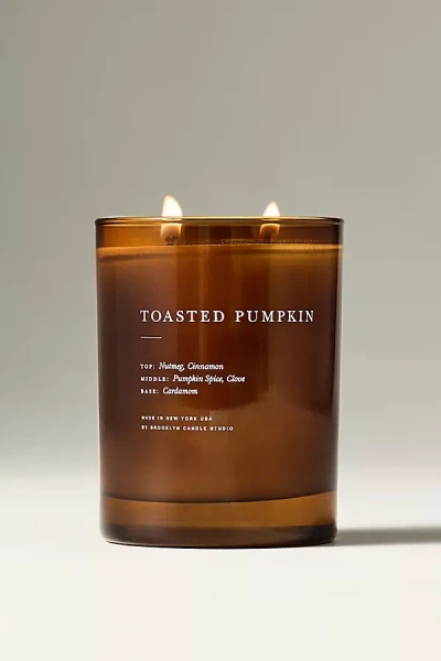 Brooklyn Candle Studio Gourmand Toasted Pumpkin Glass Jar Candle In Brown