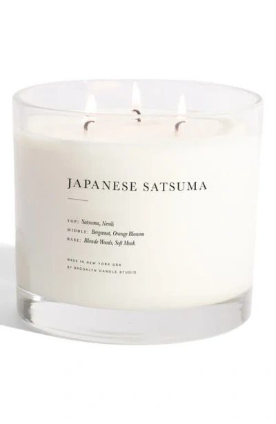 Brooklyn Candle Studio Japanese Satsuma Xl 3-wick Candle In White