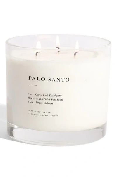 Brooklyn Candle Studio Palo Santo Maximalist Three-wick Candle In White