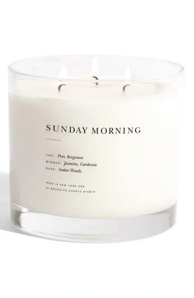 Brooklyn Candle Studio Sunday Morning Maximalist Three-wick Candle In White