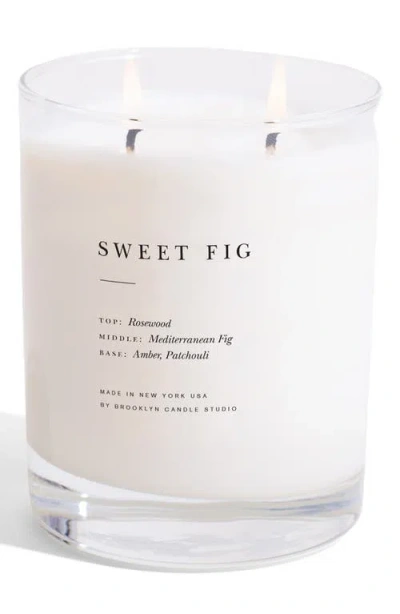 Brooklyn Candle Studio Sweet Fig Classic 2-wick Candle In White