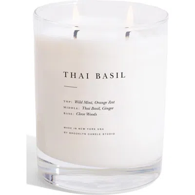 Brooklyn Candle Studio Thai Basil 2-wick Candle In White