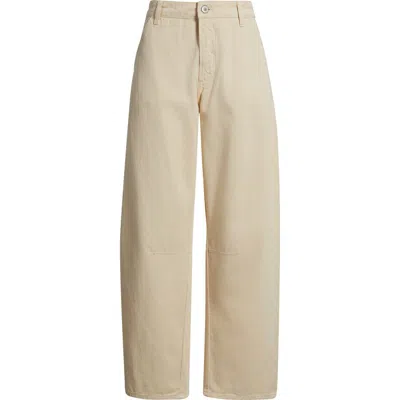 Brooklyn Industries Barrel Leg Cotton Chinos In Neutral
