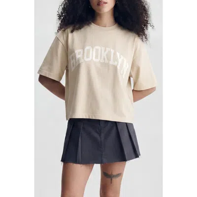 Brooklyn Industries Brooklyn Boxy Crop Graphic T-shirt In White