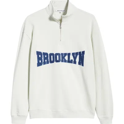 Brooklyn Industries Brooklyn Half Zip Sweatshirt In Gray