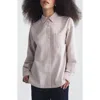 Brooklyn Industries Burgundy Stripe Shirt In Neutral