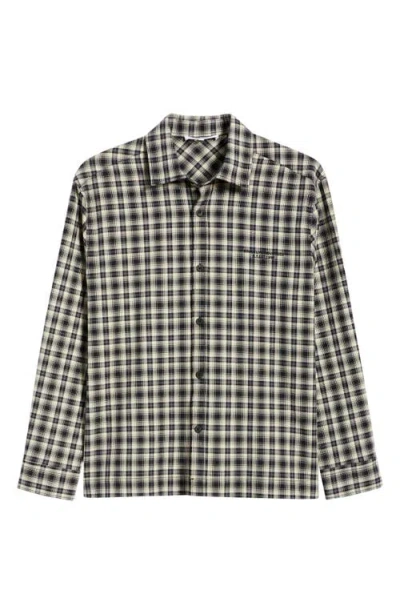 Brooklyn Industries Check Button-up Shirt In Black