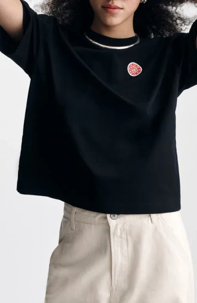 Brooklyn Industries Cotton Graphic T-shirt In Black