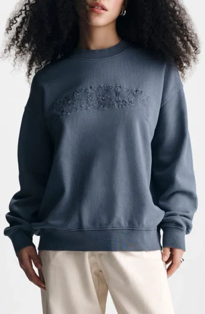 Brooklyn Industries Folk Crweneck Sweatshirt In Blue