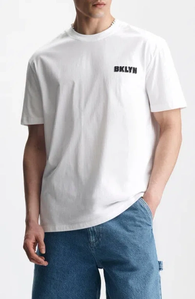 Brooklyn Industries Freshly Opened Cotton Graphic T-shirt In White