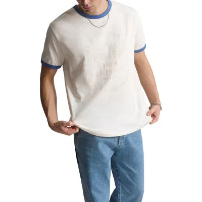 Brooklyn Industries Graphic Ringer T-shirt In White