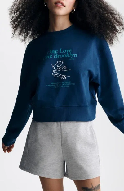 Brooklyn Industries Graphic Sweatshirt In Blue