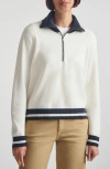Brooklyn Industries Half Zip Sweater In White