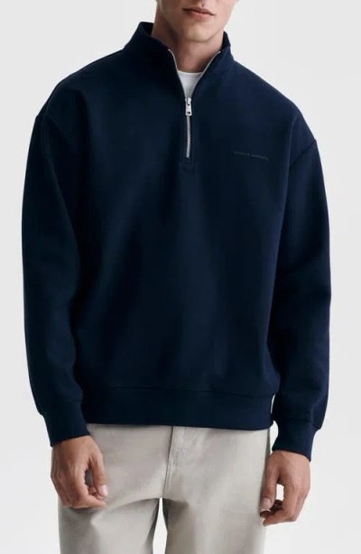 Brooklyn Industries Half Zip Sweatshirt In Blue