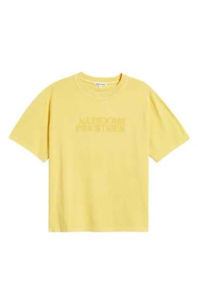 Brooklyn Industries Logo Cotton Graphic T-shirt In Yellow