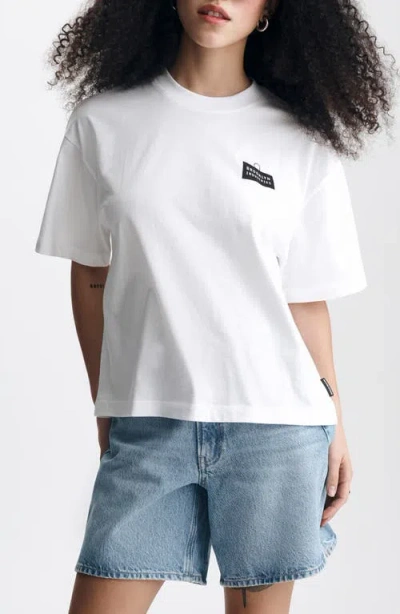 Brooklyn Industries Logo Cotton Graphic T-shirt In White