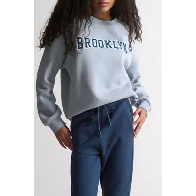 Brooklyn Industries Logo Crewneck Sweatshirt In Blue