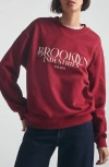 Brooklyn Industries Logo Crewneck Sweatshirt In Red