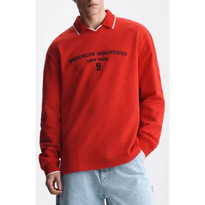Brooklyn Industries Logo Embroidered Sweatshirt In Red