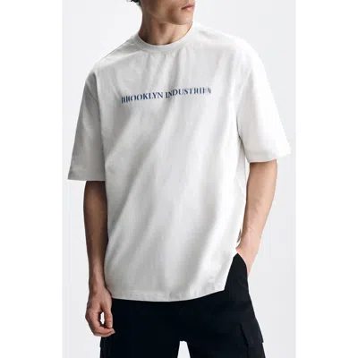 Brooklyn Industries Loose Fit Logo Graphic T-shirt In White