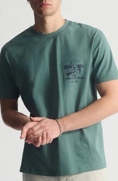 Brooklyn Industries Relaxed Vintage Graphic T-shirt In Green